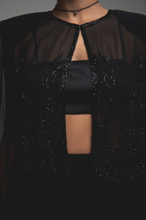 Beaded Sheer Cardigan